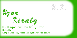 uzor kiraly business card